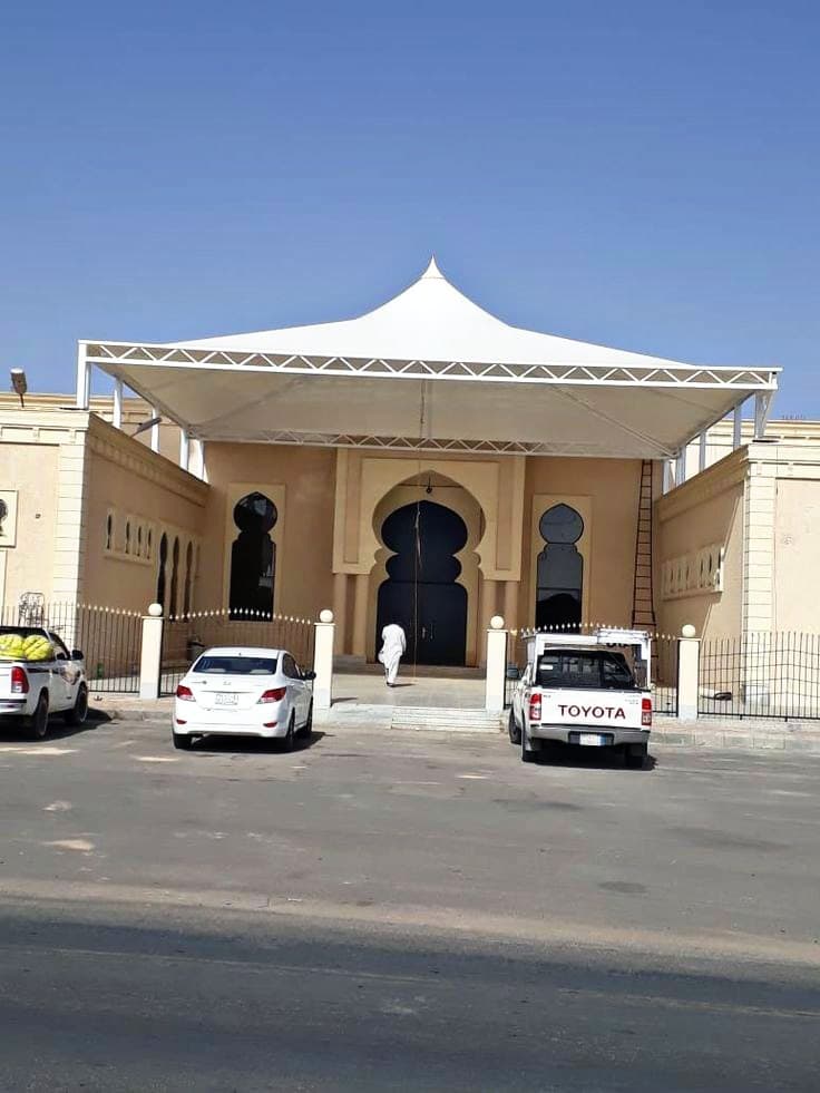 تركيب مظلات هرميه مسجد في   — مظلات هرمية